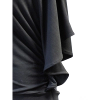 Bluzeczka Diana z pięknymi falbaniastymi rękawami - czarna